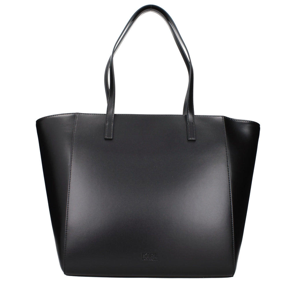 Schwarze Schultertasche aus Polyethylen