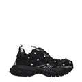 Schwarze Stoff-Sneaker mit klobiger Sohle
