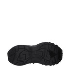Schwarze Stoff-Sneaker mit klobiger Sohle