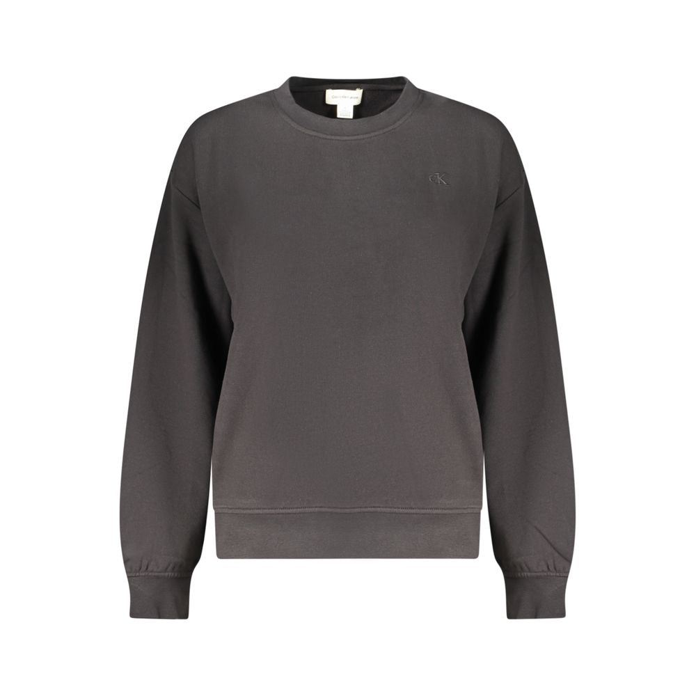 Schwarzer Baumwoll-Sweatshirt für Damen