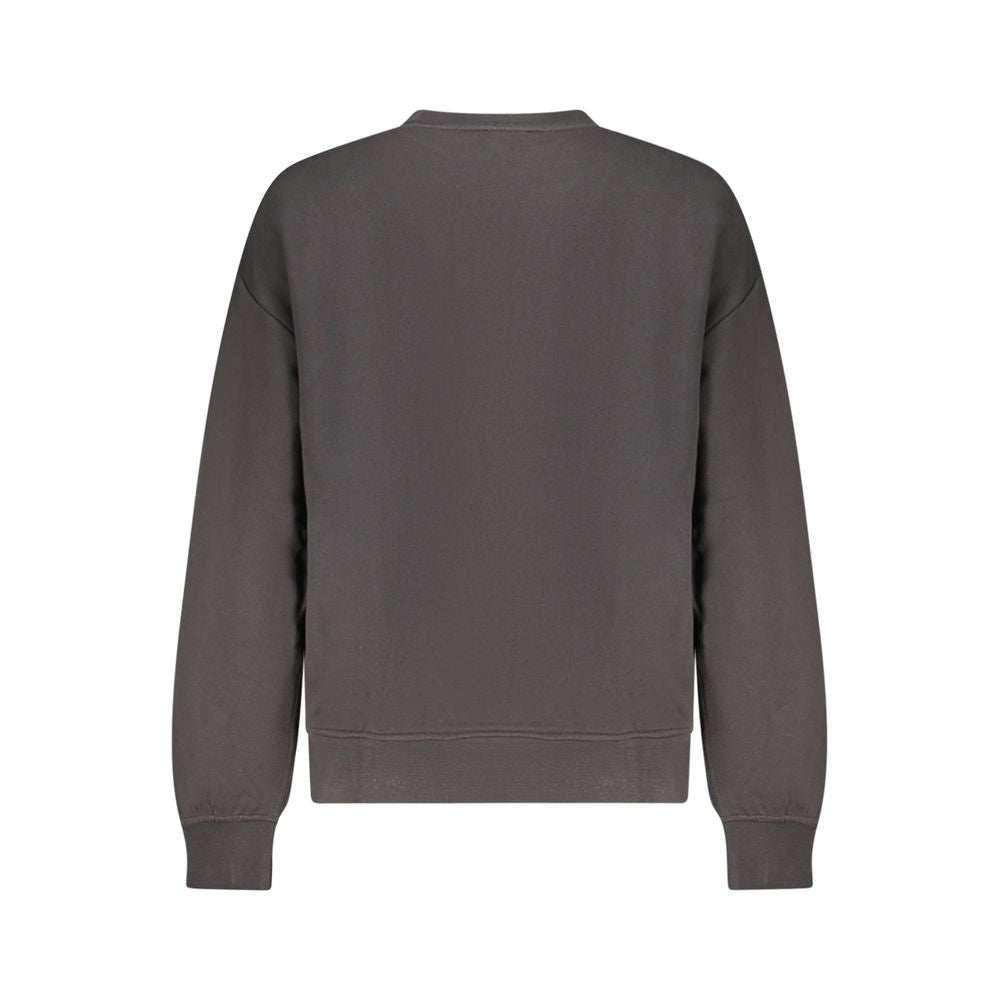 Schwarzer Baumwoll-Sweatshirt für Damen