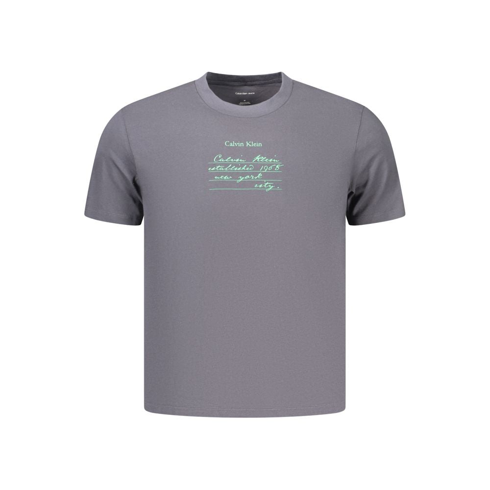 Graues Baumwoll-T-Shirt für Herren