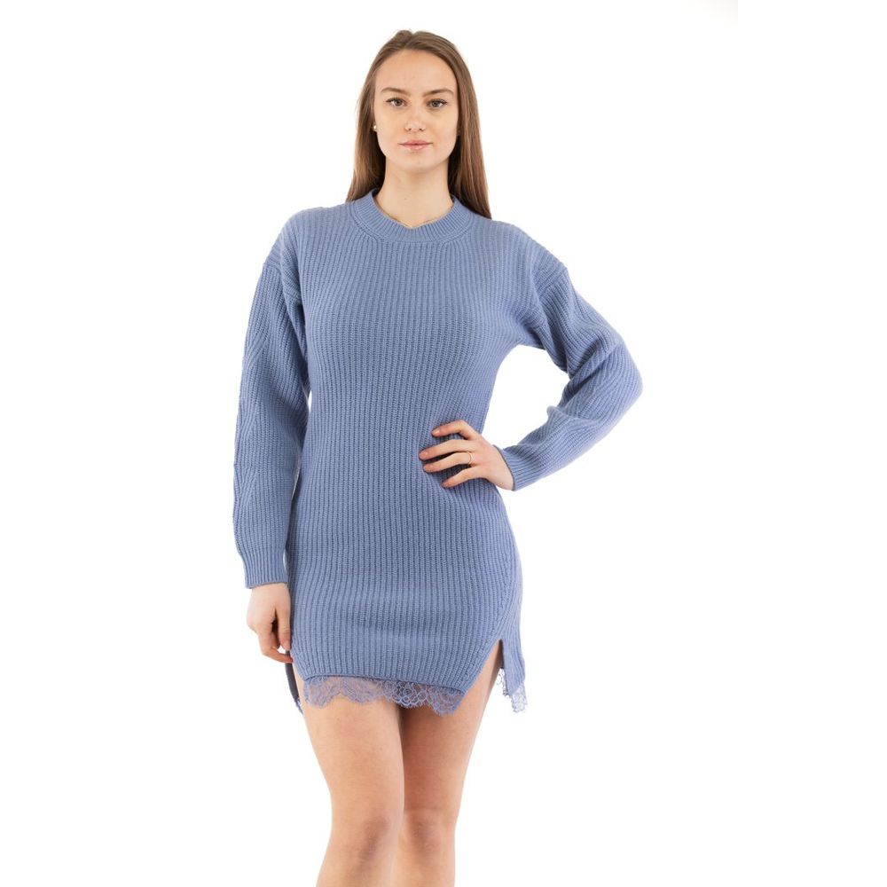 Lila Wollkleid Casual