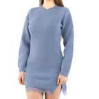 Lila Wollkleid Casual
