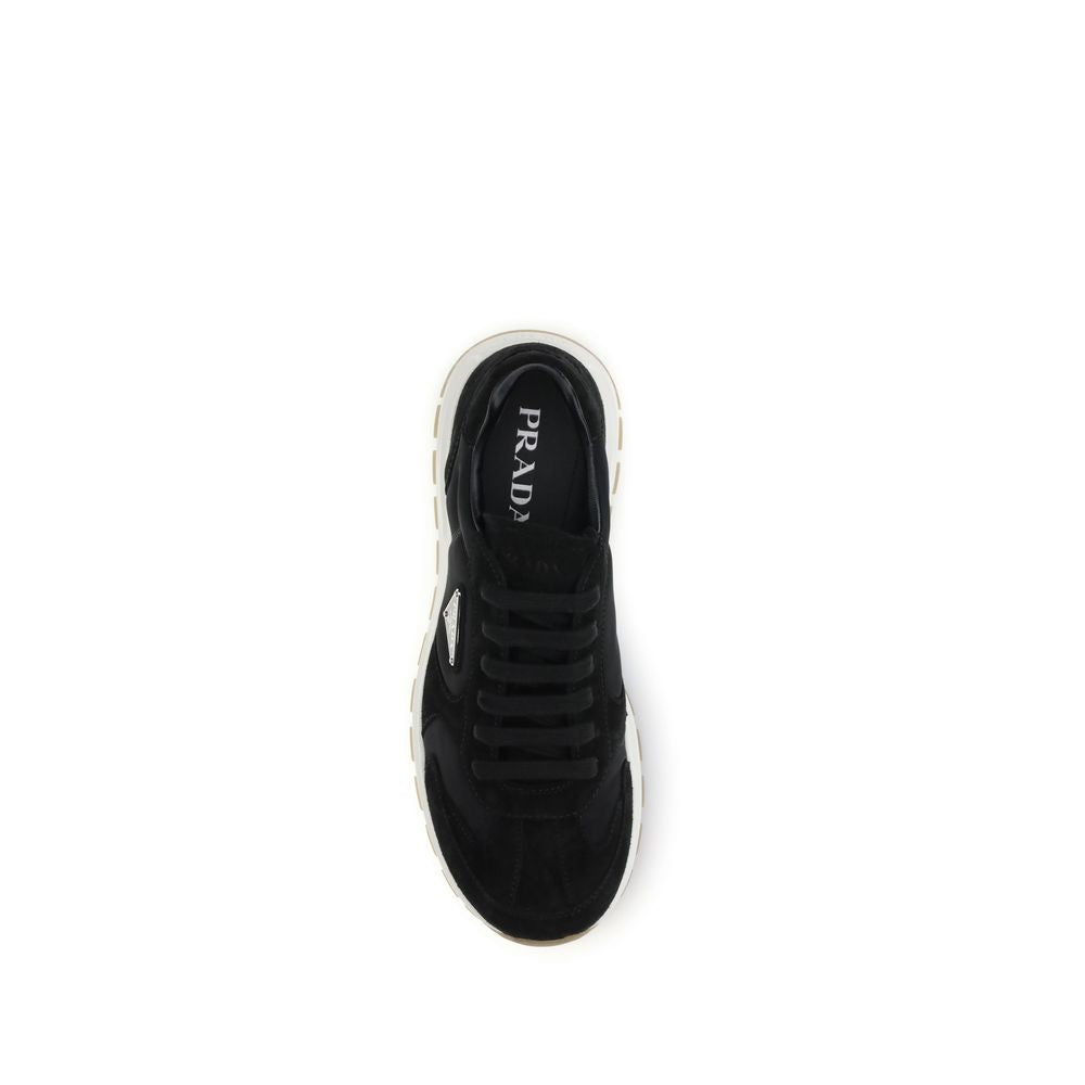 Schwarze Sneaker aus recyceltem Polyamid