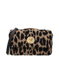 Braune Schultertasche aus Wolle