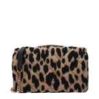 Braune Schultertasche aus Wolle