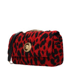 Rote Schultertasche aus Wolle