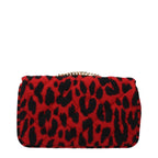 Rote Schultertasche aus Wolle