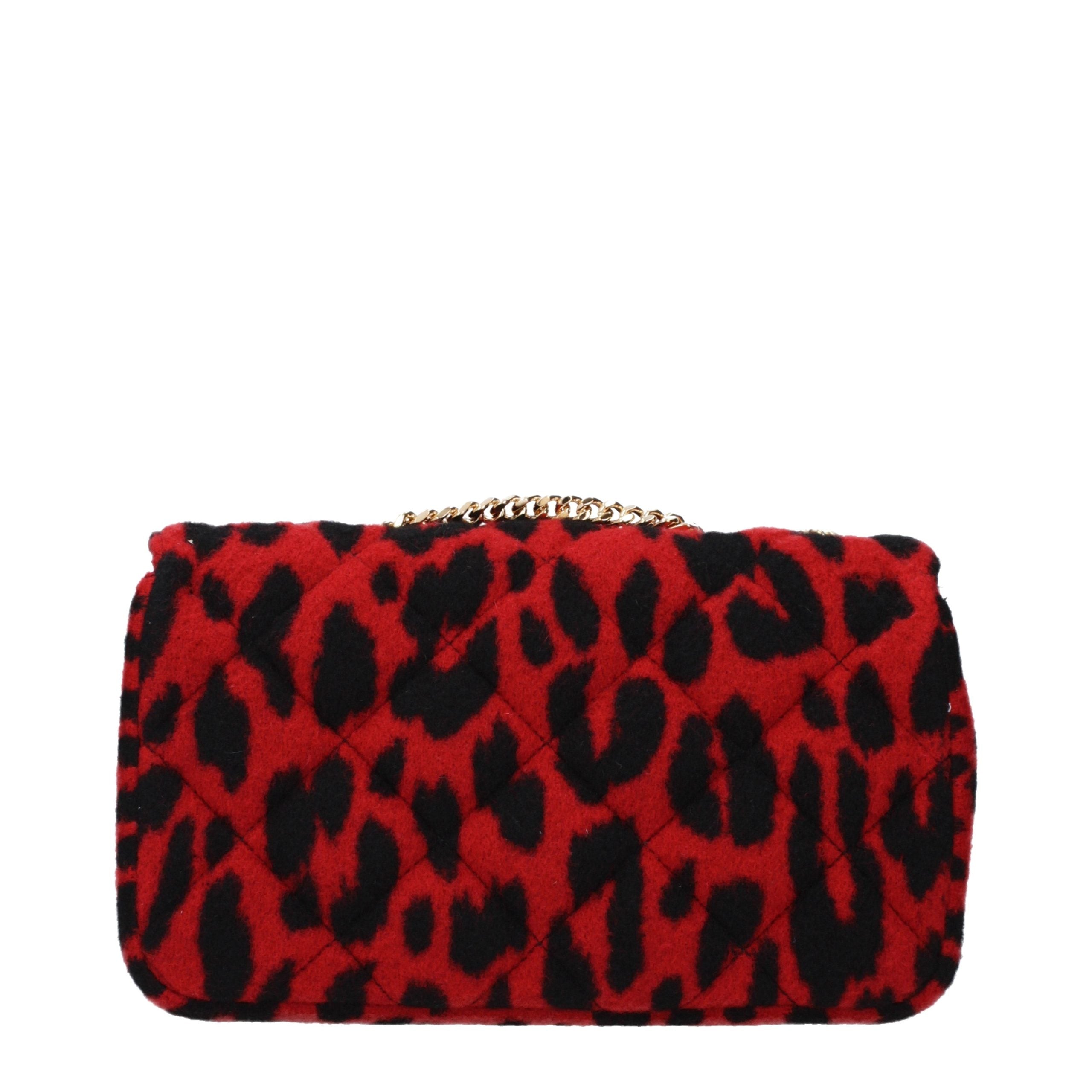Rote Schultertasche aus Wolle