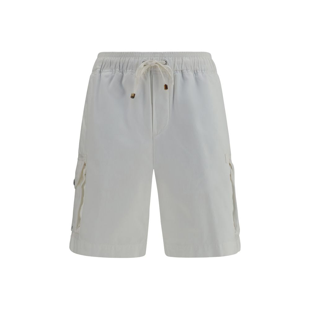 Weiße Baumwoll-Bermudashorts Brunello Cucinelli