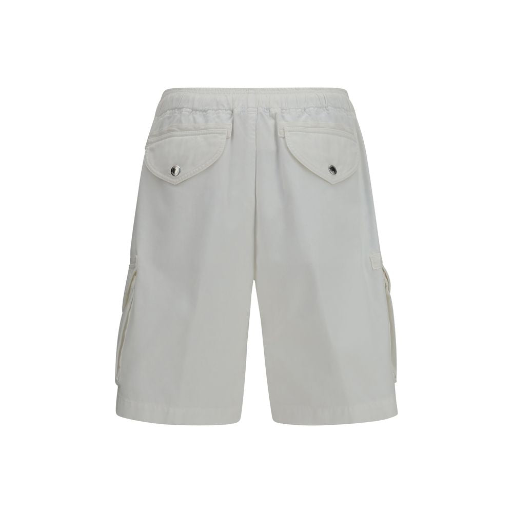 Weiße Baumwoll-Bermudashorts Brunello Cucinelli