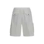 Weiße Baumwoll-Bermudashorts Brunello Cucinelli