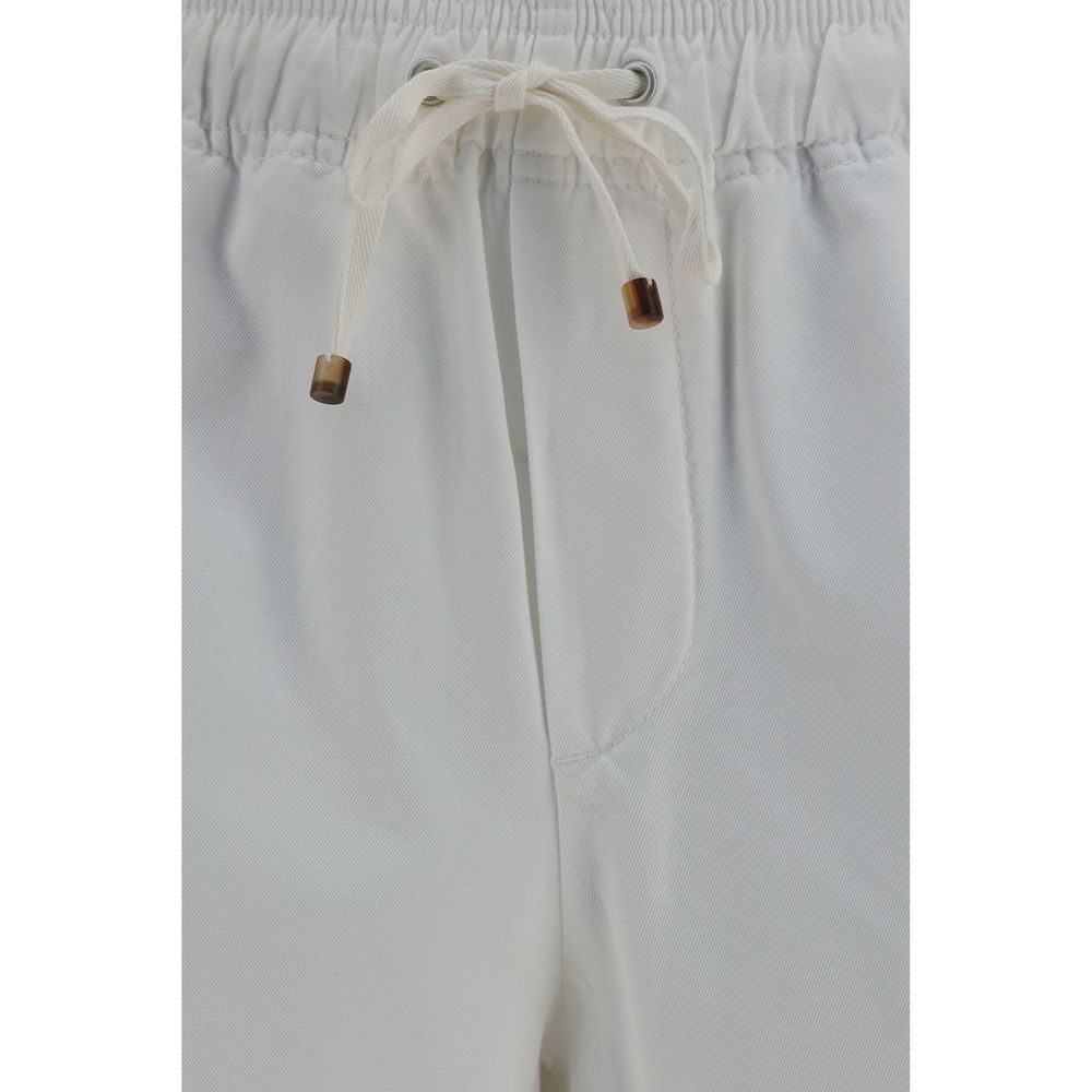Weiße Baumwoll-Bermudashorts Brunello Cucinelli