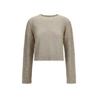 Beige Leinen Sweatshirt