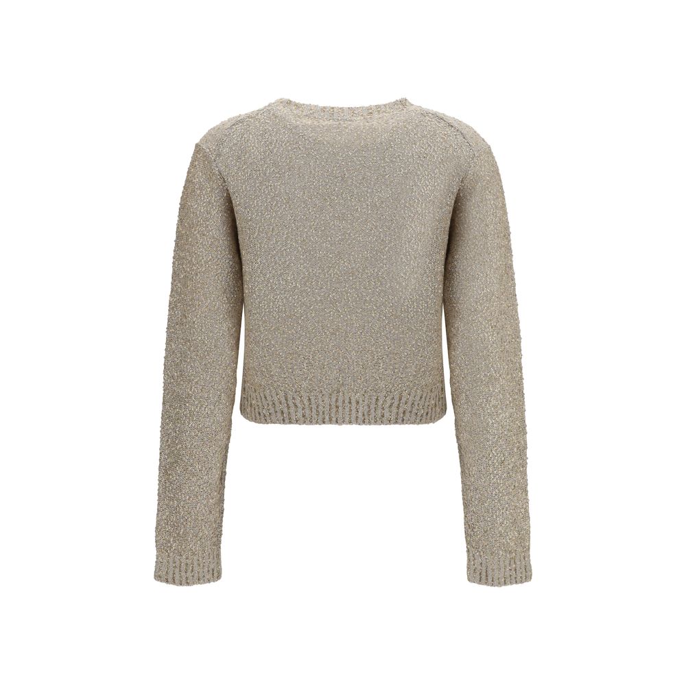 Beige Leinen Sweatshirt