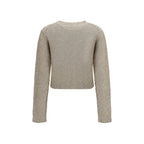 Beige Leinen Sweatshirt