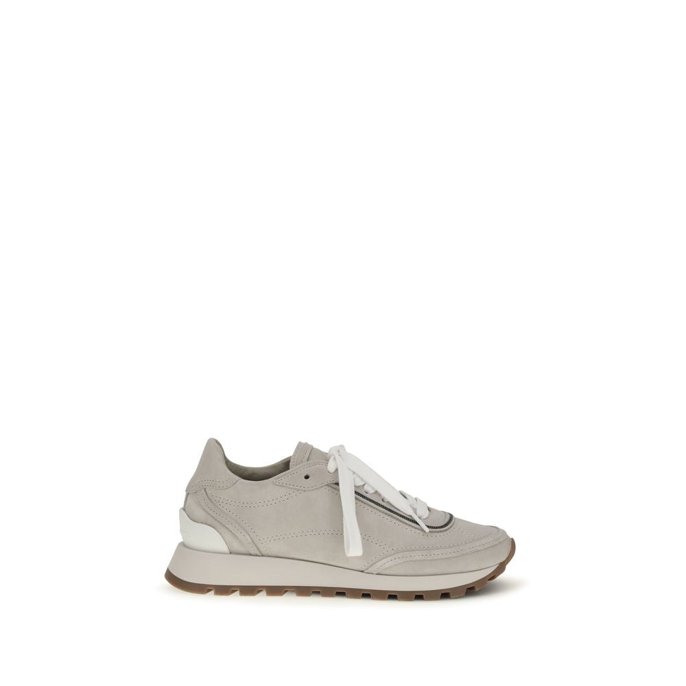 Graue Kalbsleder Bos Taurus Athletic Sneaker