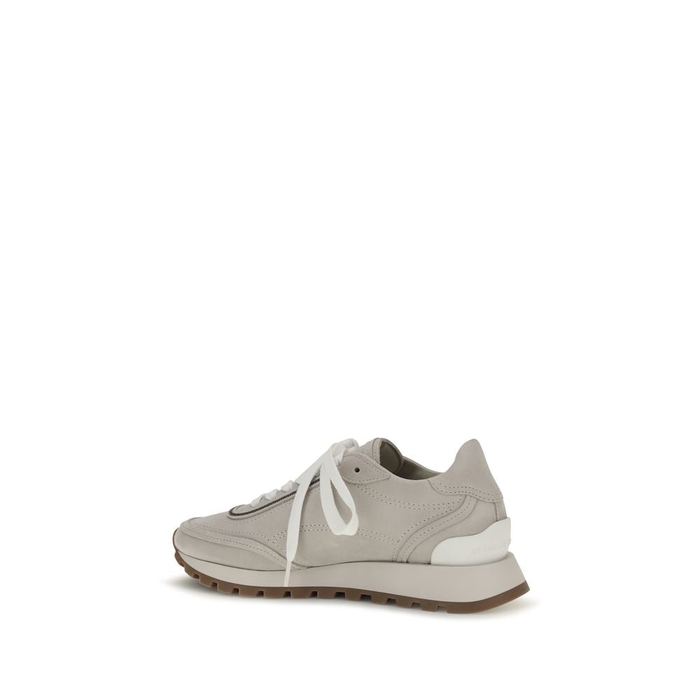 Graue Kalbsleder Bos Taurus Athletic Sneaker