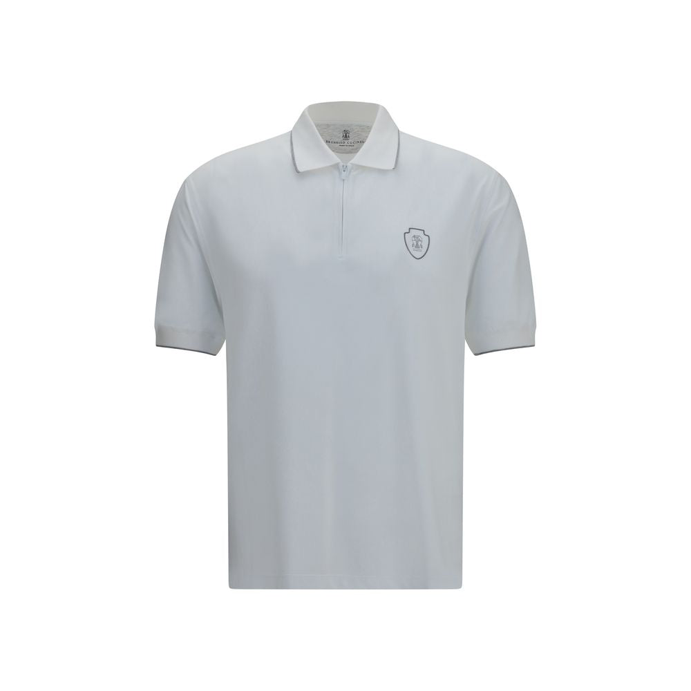 Brunello Cucinelli Weißes Poloshirt