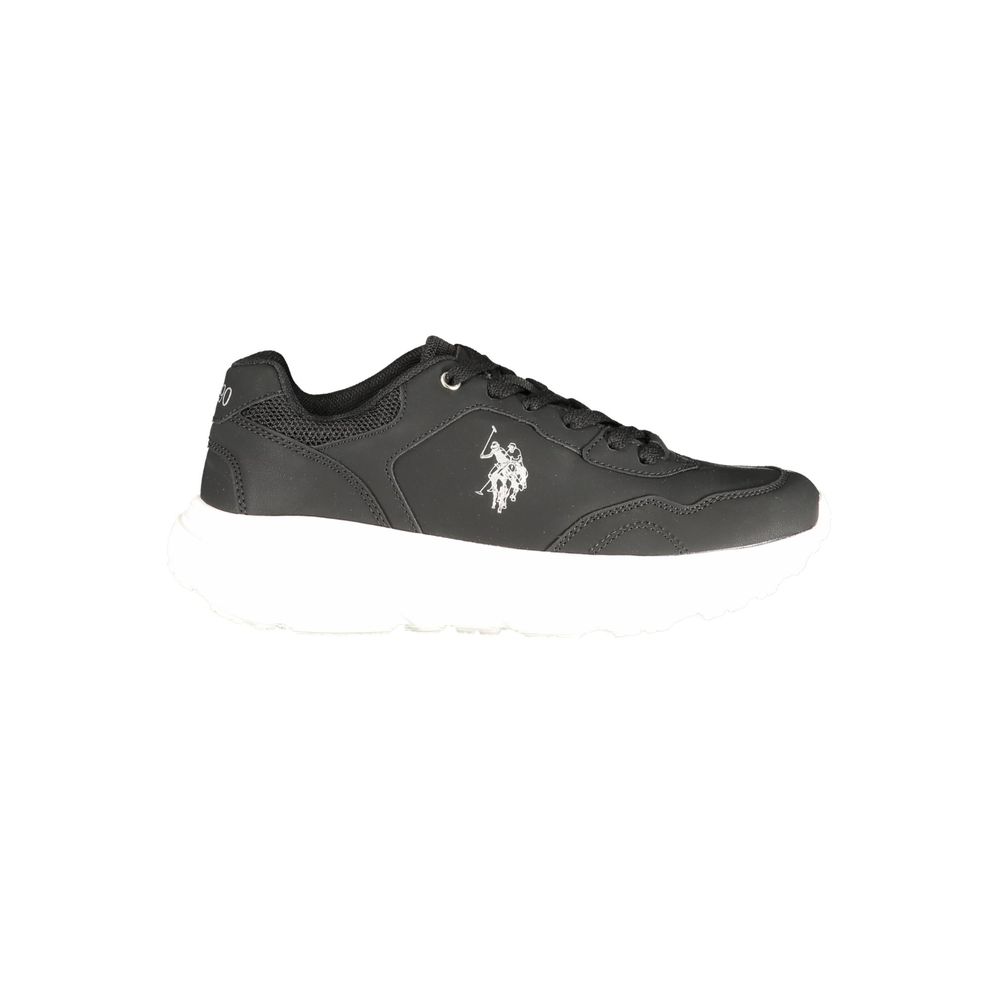 Schwarzer Damen-Sneaker aus Polyurethan