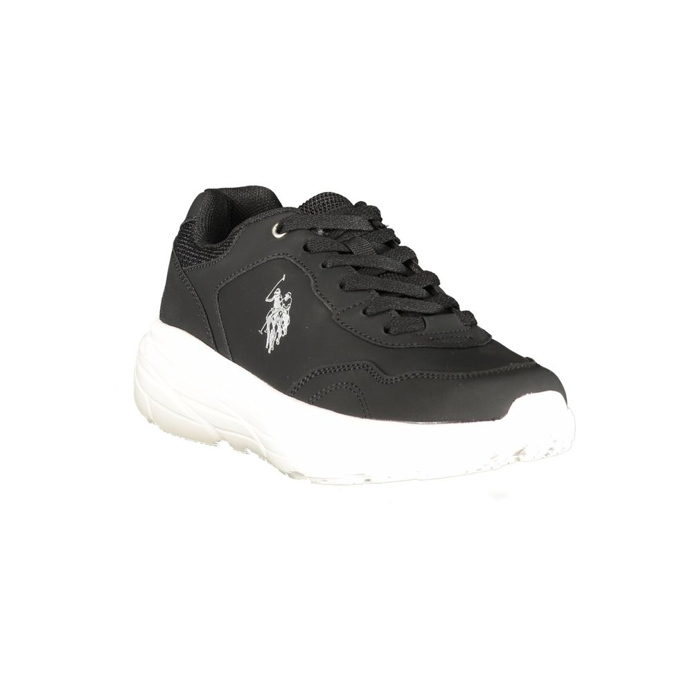 Schwarzer Damen-Sneaker aus Polyurethan