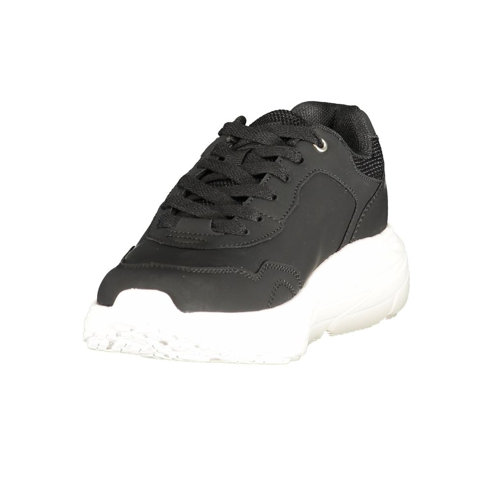 Schwarzer Damen-Sneaker aus Polyurethan