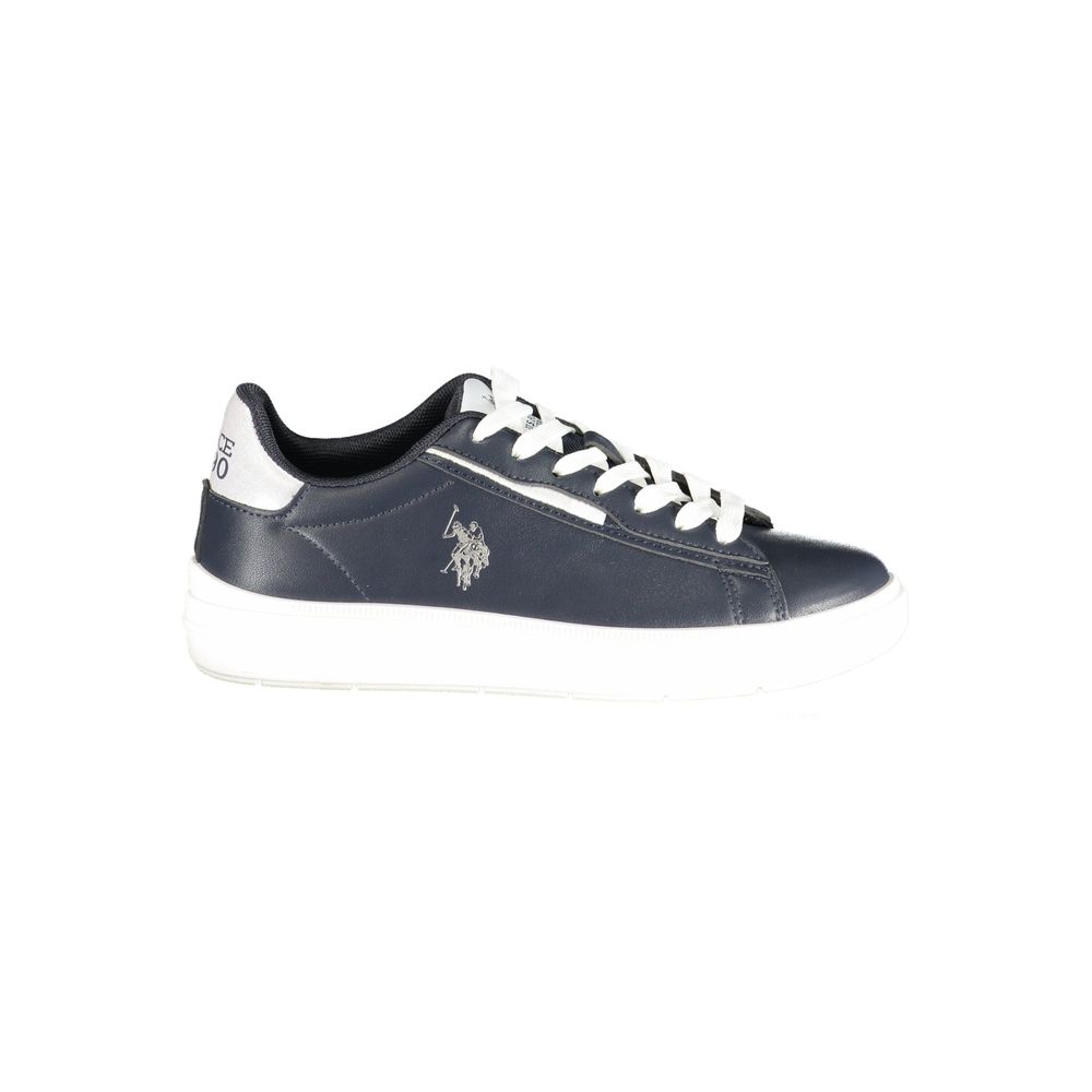 Blaue Damen-Sneaker aus Polyurethan