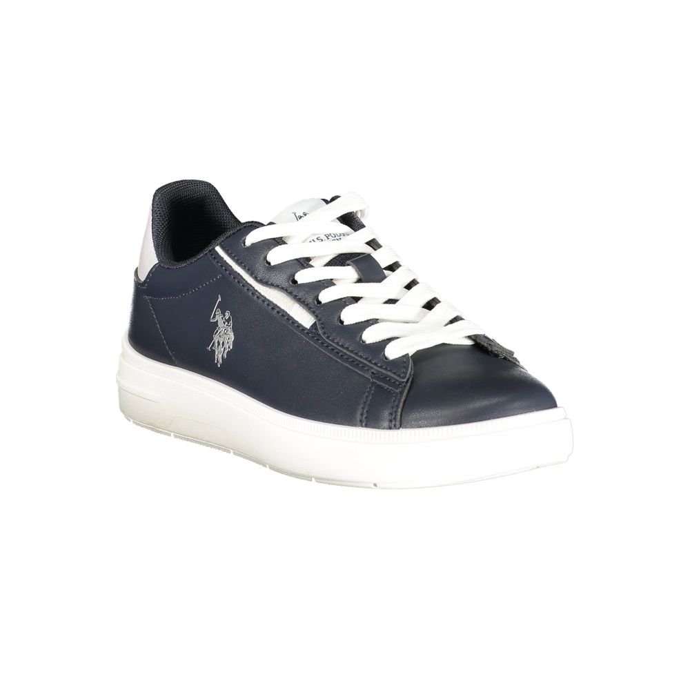 Blaue Damen-Sneaker aus Polyurethan