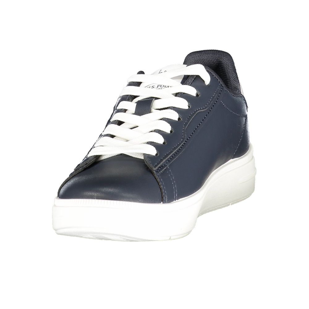 Blaue Damen-Sneaker aus Polyurethan