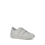 Weiße Bos Taurus Kalbsleder Athletic Sneaker