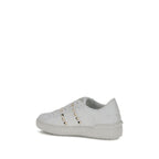 Weiße Bos Taurus Kalbsleder Athletic Sneaker