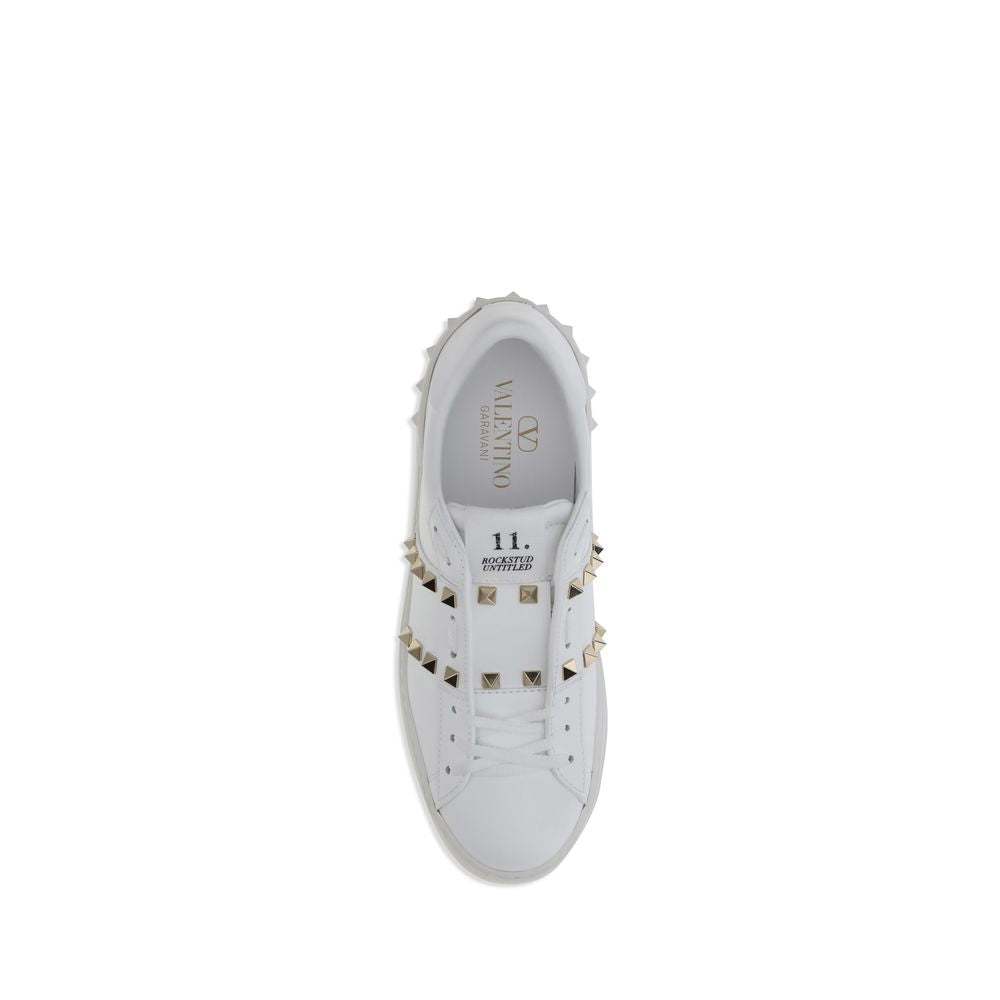 Weiße Bos Taurus Kalbsleder Athletic Sneaker