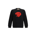 Schwarzer Baumwoll-Sweatshirt