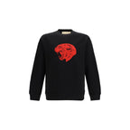 Schwarzer Baumwoll-Sweatshirt