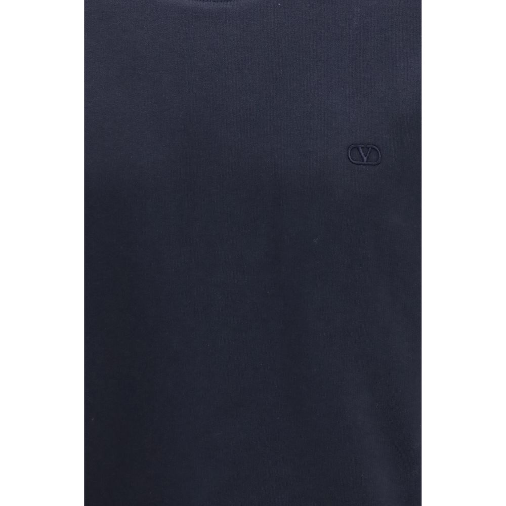 Blauer Baumwoll-Sweatshirt