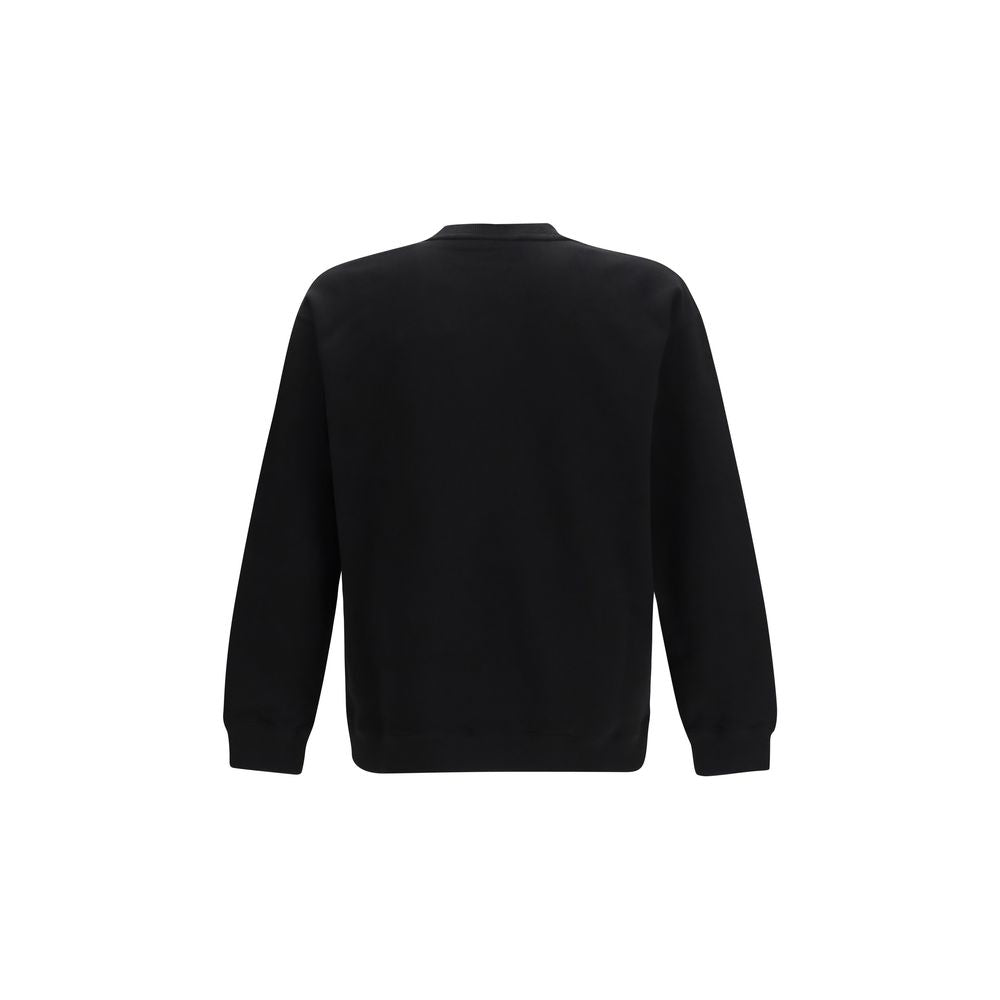 Schwarzer Baumwoll-Sweatshirt