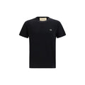 Schwarzes Baumwoll-T-Shirt