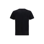 Schwarzes Baumwoll-T-Shirt