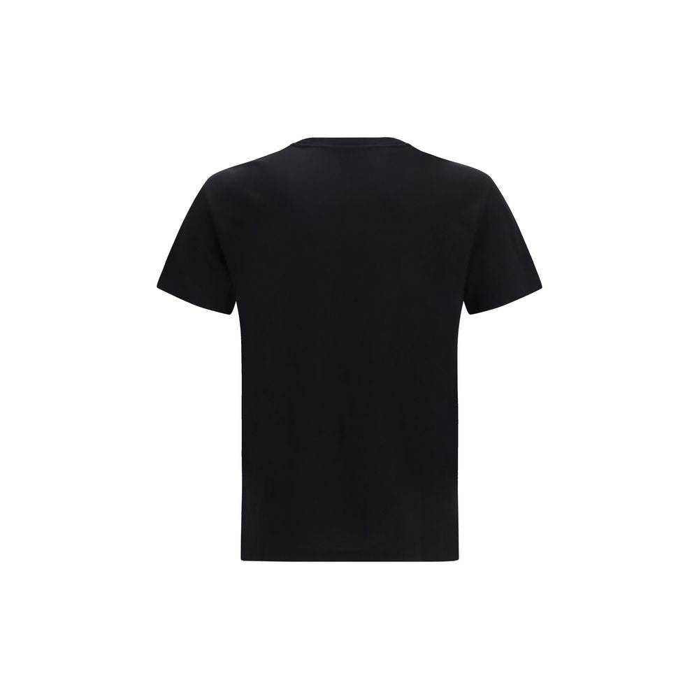 Schwarzes Baumwoll-T-Shirt