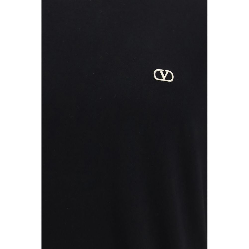Schwarzes Baumwoll-T-Shirt