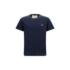 Blaues Baumwoll-T-Shirt