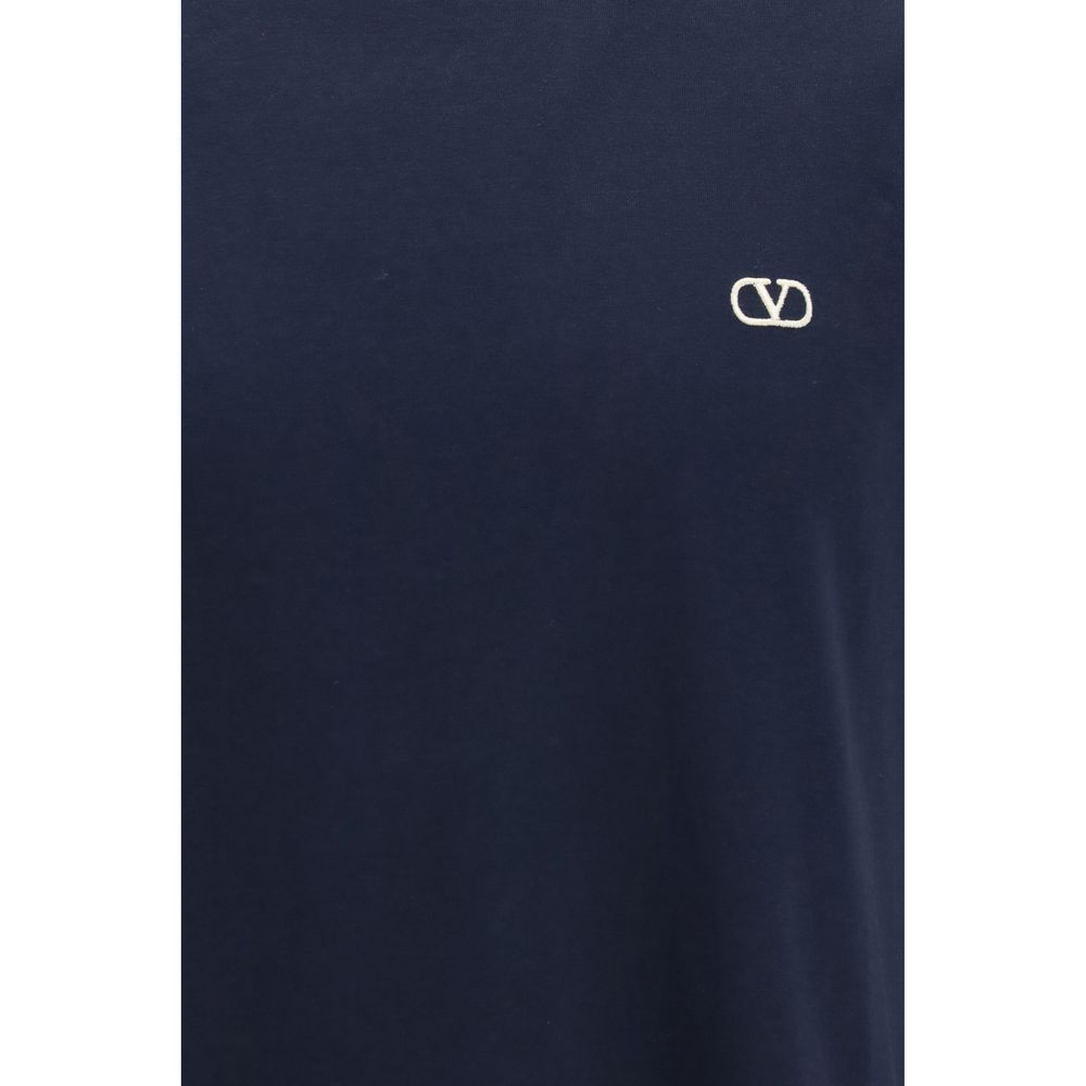 Blaues Baumwoll-T-Shirt