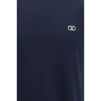 Blaues Baumwoll-T-Shirt