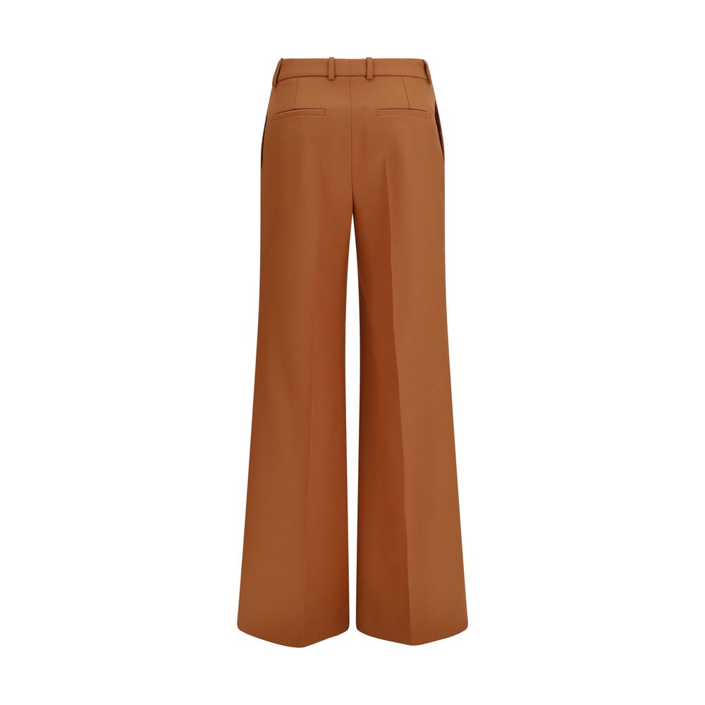 Orange Baumwollhose mit ausgestelltem Bein