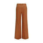Orange Baumwollhose mit ausgestelltem Bein