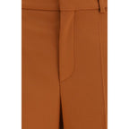 Orange Baumwollhose mit ausgestelltem Bein