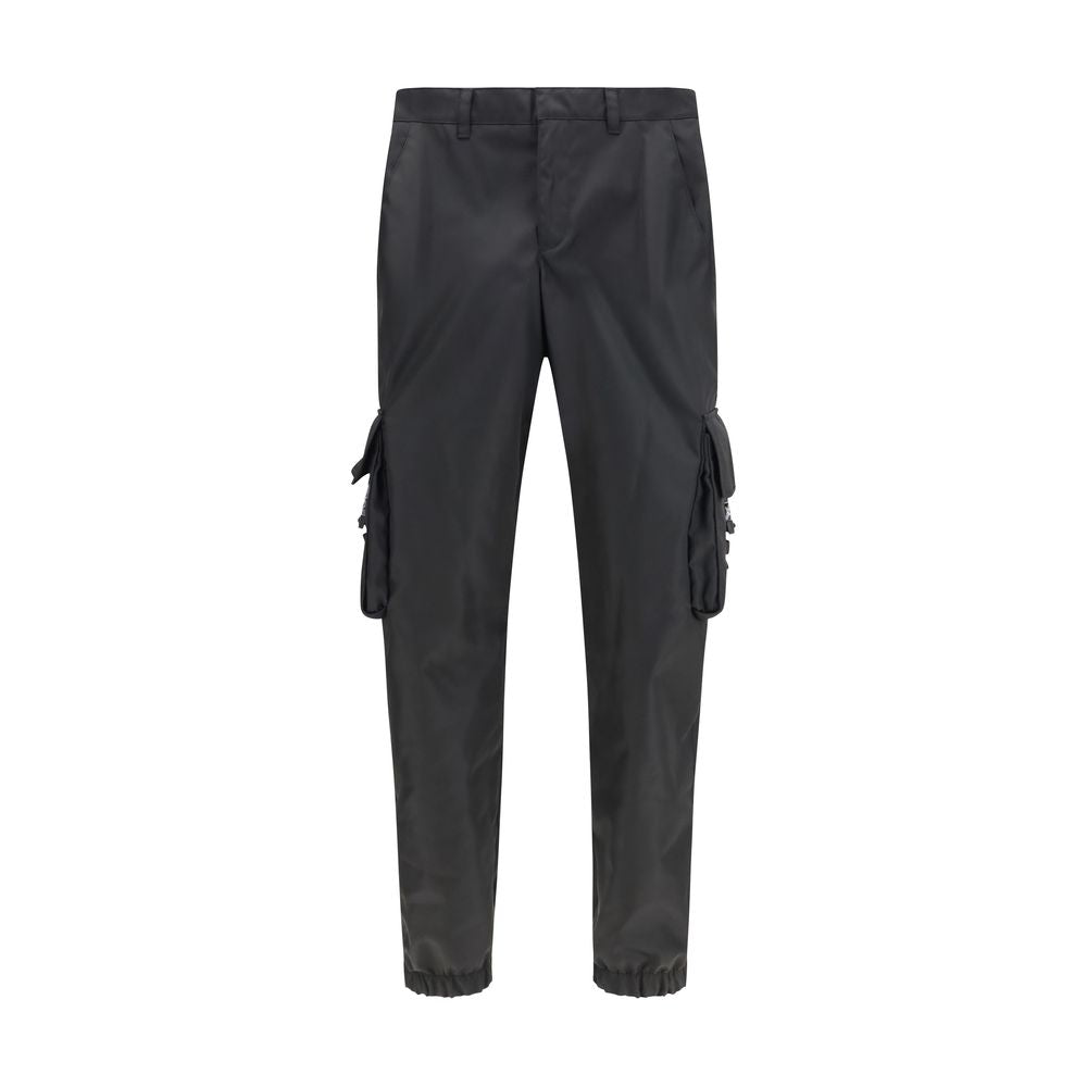 Schwarze Cargohose aus Nylon