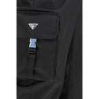 Schwarze Cargohose aus Nylon