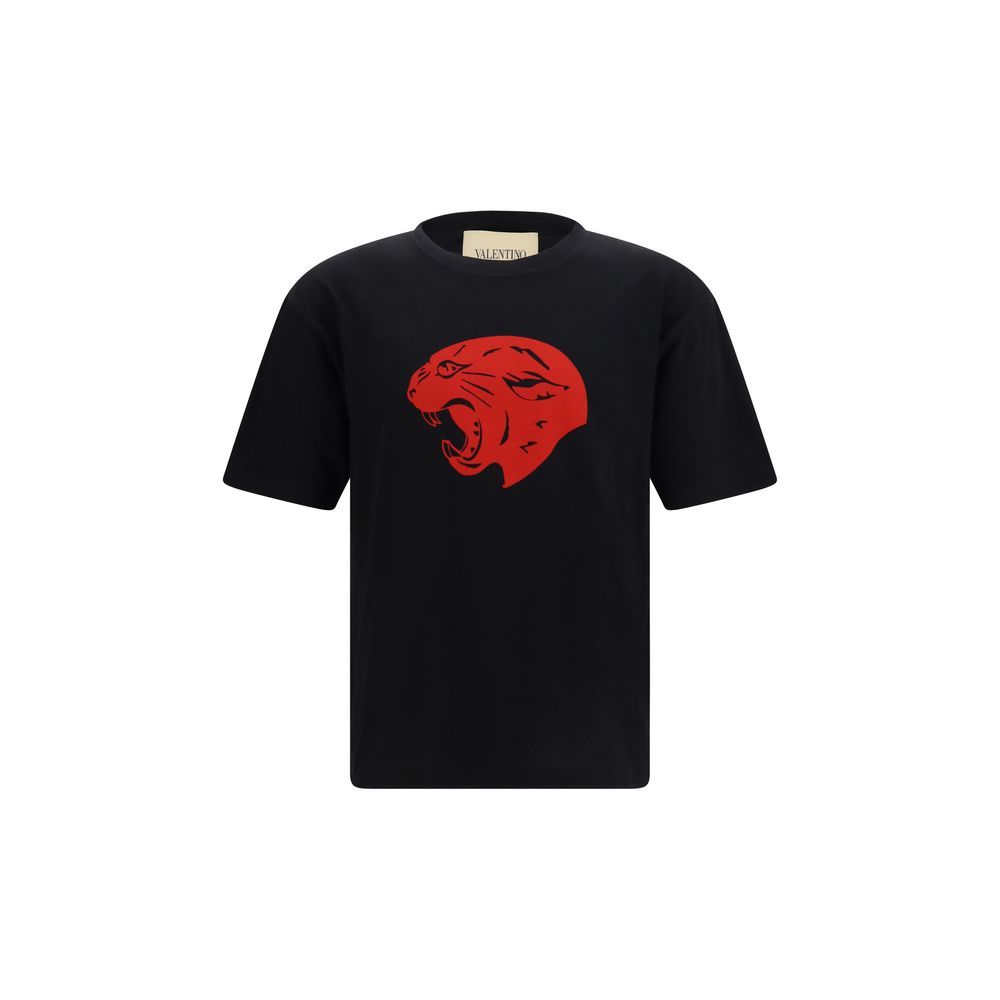 Schwarzes Baumwoll-T-Shirt